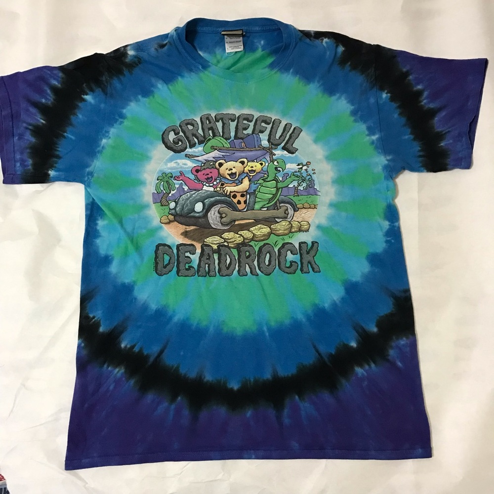 Size L Grateful Dead Flinstones Tie Dye T-Shirt